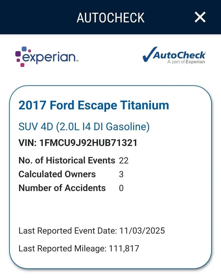 
								2017 Ford escape Titanium Sport Utility 4D full									