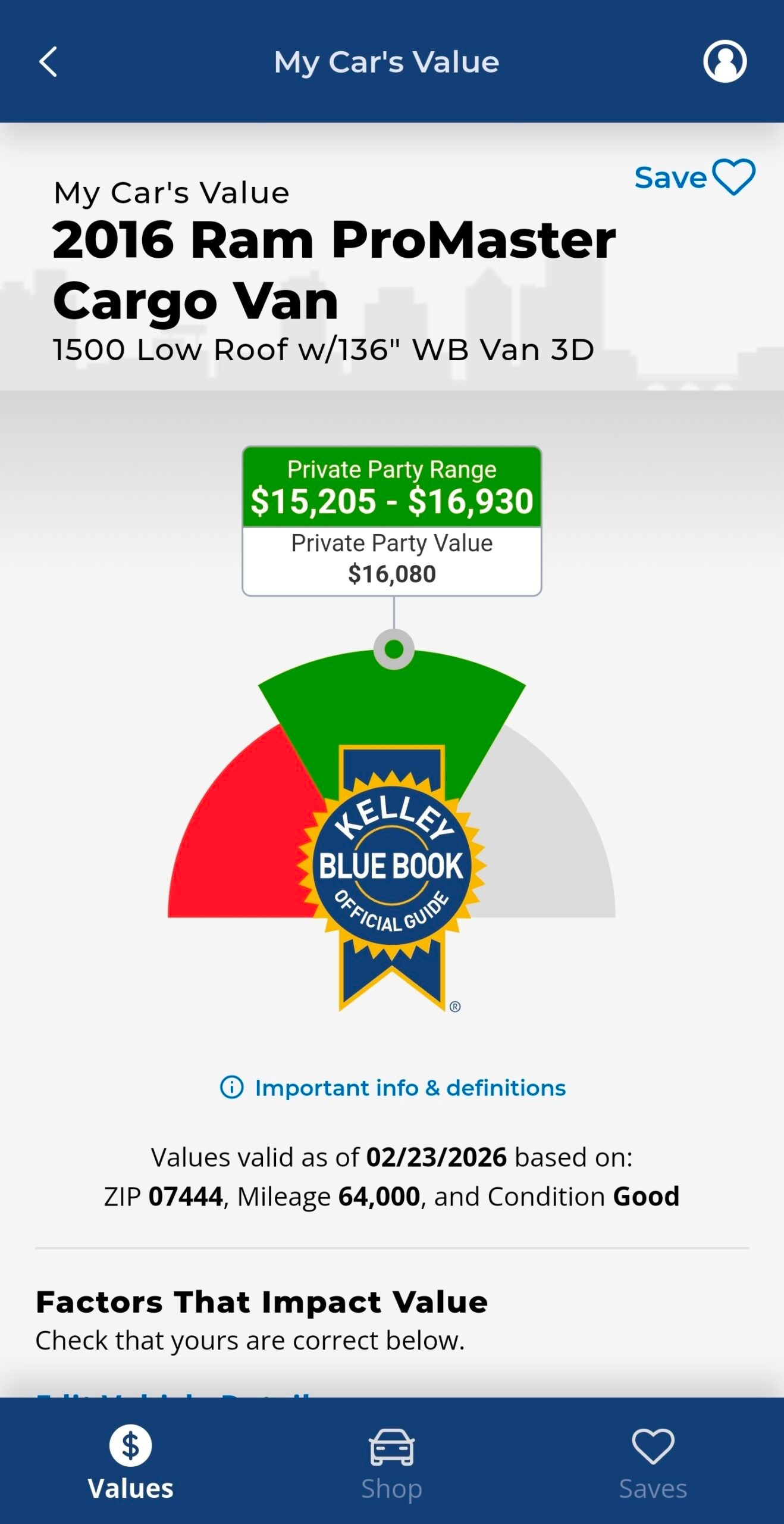 
								2016 Ram Promaster cargo van full									